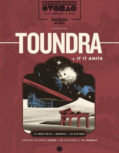 Cartel concierto Toundra y It It Anita en La Riviera