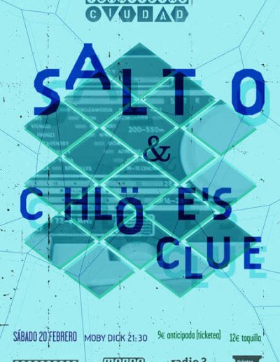Cartel concierto Salto y Chlöe's Clue en Tomavistas Ciudad